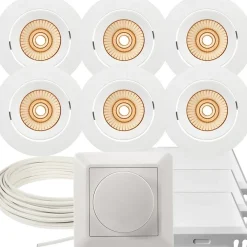 Namron Alfa Reflektor Tune LED Downlightpaket 6-pack
