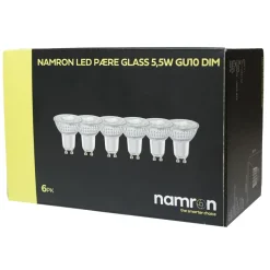 Namron LED GU10 5,5W 2700K Dim 6-pack