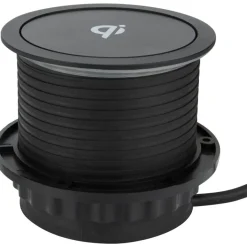 Namron Pop-Up Bordsmodul 3-vägsuttag 2xUSB Trådlös Laddning
