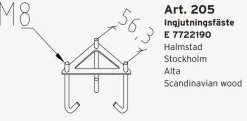 Norlys Ingjutningsfäste 205