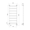 Pax Jazz-i Handdukstork 8-steg 85W 550x1350mm Momento II