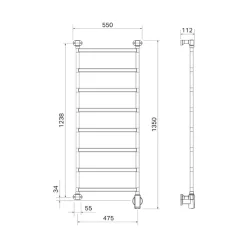 Pax Jazz-i Handdukstork 8-steg 85W 550x1350mm Momento II
