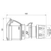 Skarvuttag CEE 432-6 32A 3-fas IP44