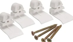 Skivfäste kit för infällda kapslingar 4x fäste + 4x skruv