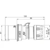 Stickpropp CEE 216-6 16A 1-fas IP44