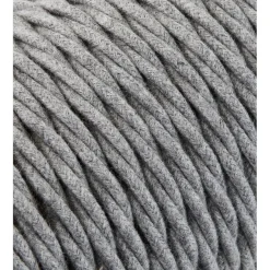 Textilkabel Tvinnad Grå 2x0,75mm²