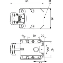 Vägguttag CEE 316-6 16A 3-fas IP44