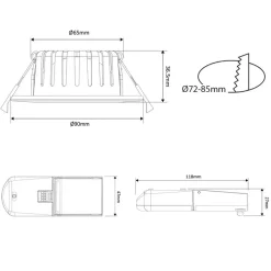 Westal Downlight WLD FR72 Flex Tilt