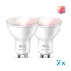 WiZ Smart LED GU10 Glas 4,7W RGB 2-pack