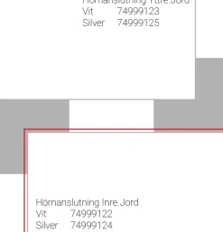 Xerolight Hörnanslutning för 1-fasskensystem